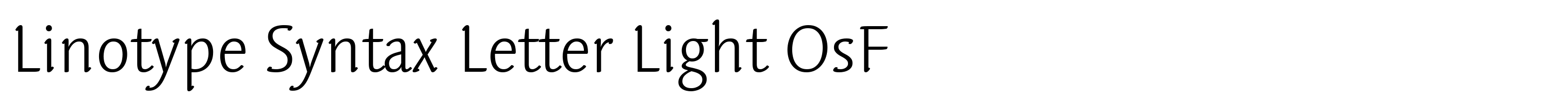 Linotype Syntax Letter Light OsF